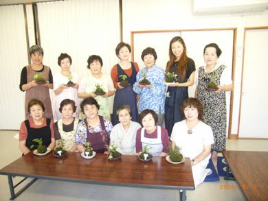 台新西町内会の講習会(石鹸･苔玉作り)を終えて