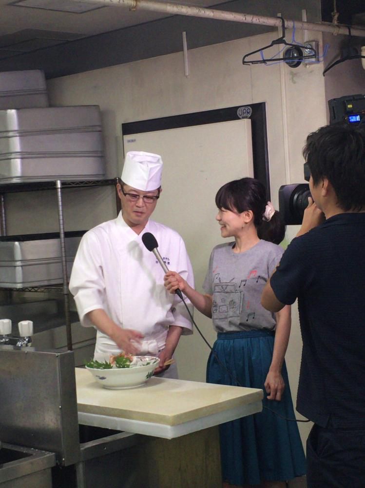 「氷」の特集で、テレビ撮影を行いました