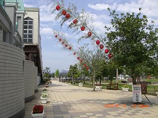 ◆ちょうちん祭り　駅にも飾りました。