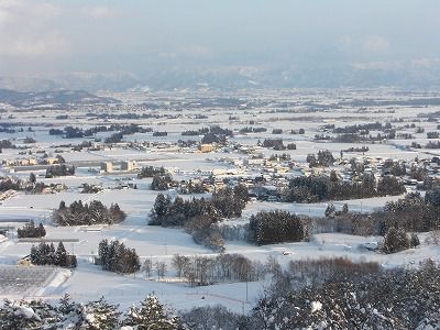 ◆飯豊町の絶景『散居集落』を展望　　＠＠＠＠