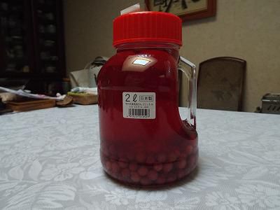 ◆山桜桃梅(ゆすらうめ)酒良い色になりました。◆