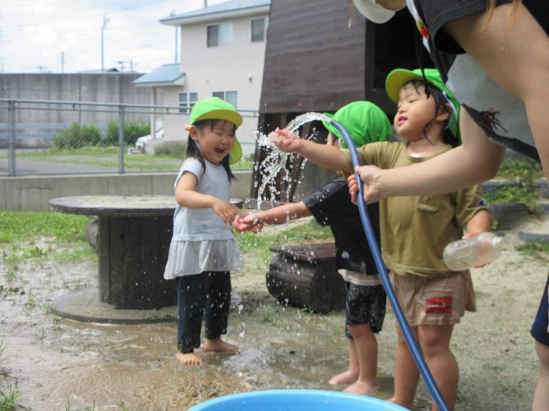 水遊び楽しいね！