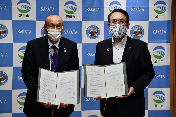 酒田市　災害時被災者支援に関する協定締結式