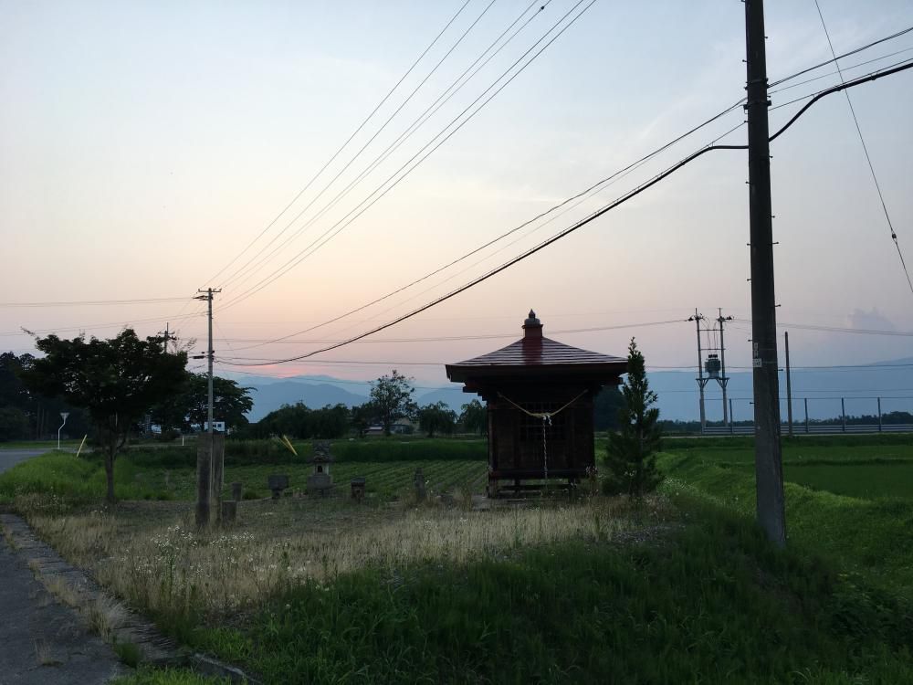 夕焼けに染まって。