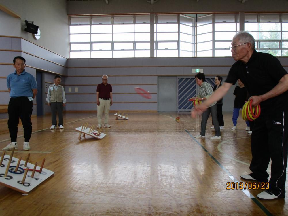 【いきいき学級「輪投げ大会」】開催しました。
