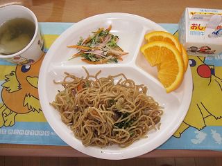 ６月１４日　地場産デーおかひじき給食　