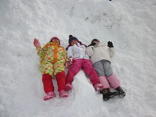 1月20日　雪遊びたのしいなー！