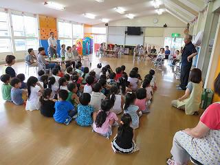 ８月２４日　若松会と年長児の交流会