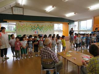 9月3日　若松会と年長児の交流会
