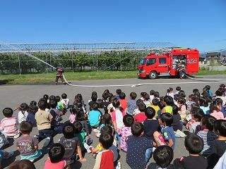 ９月２７日　避難訓練（放水活動）