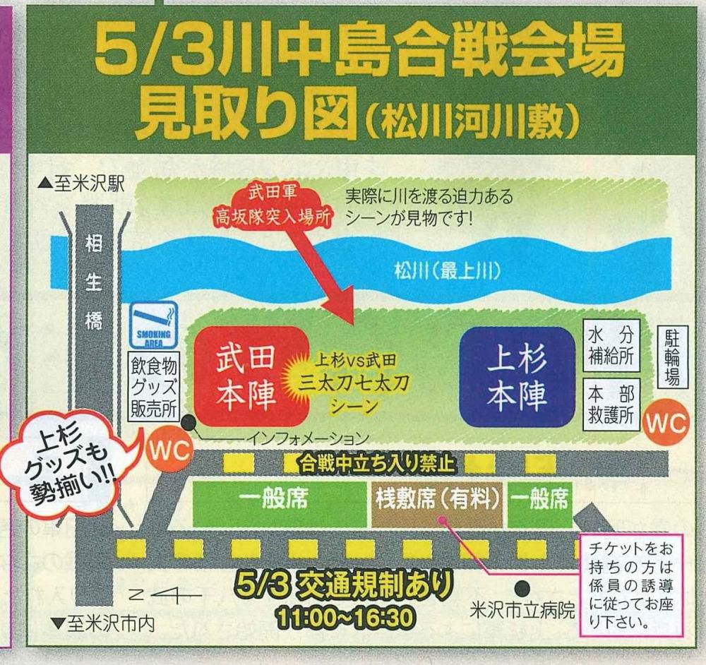川中島合戦会場見取り図