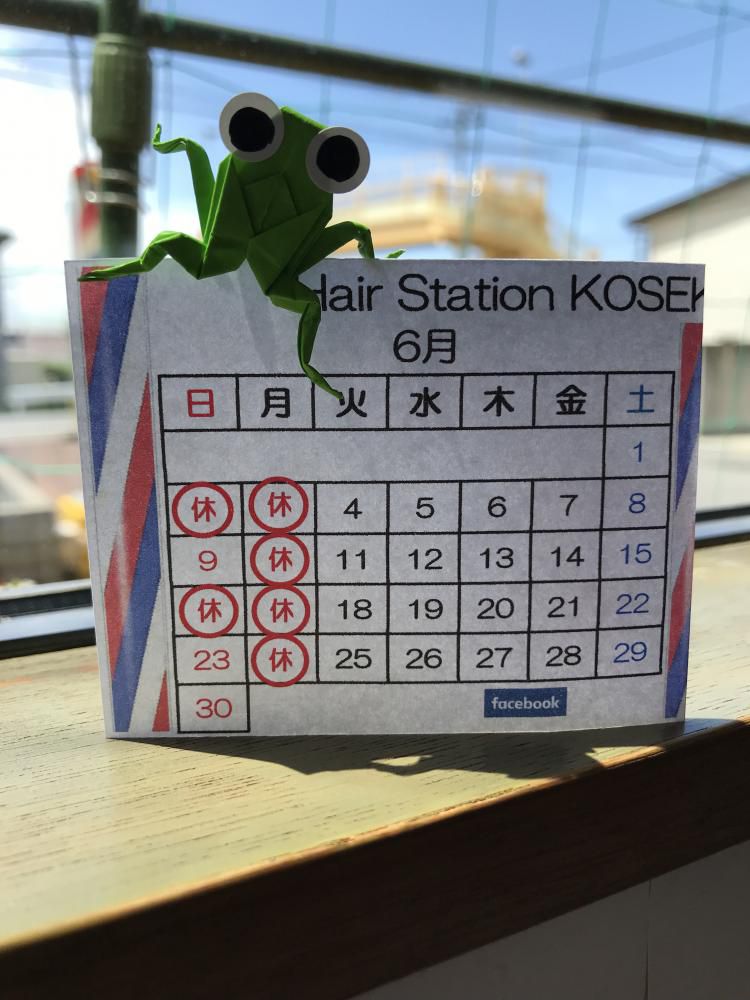 6月定休日 ナウなカットグットなパーマ お顔そりでお肌つるぷる ヘアステーションコセキ