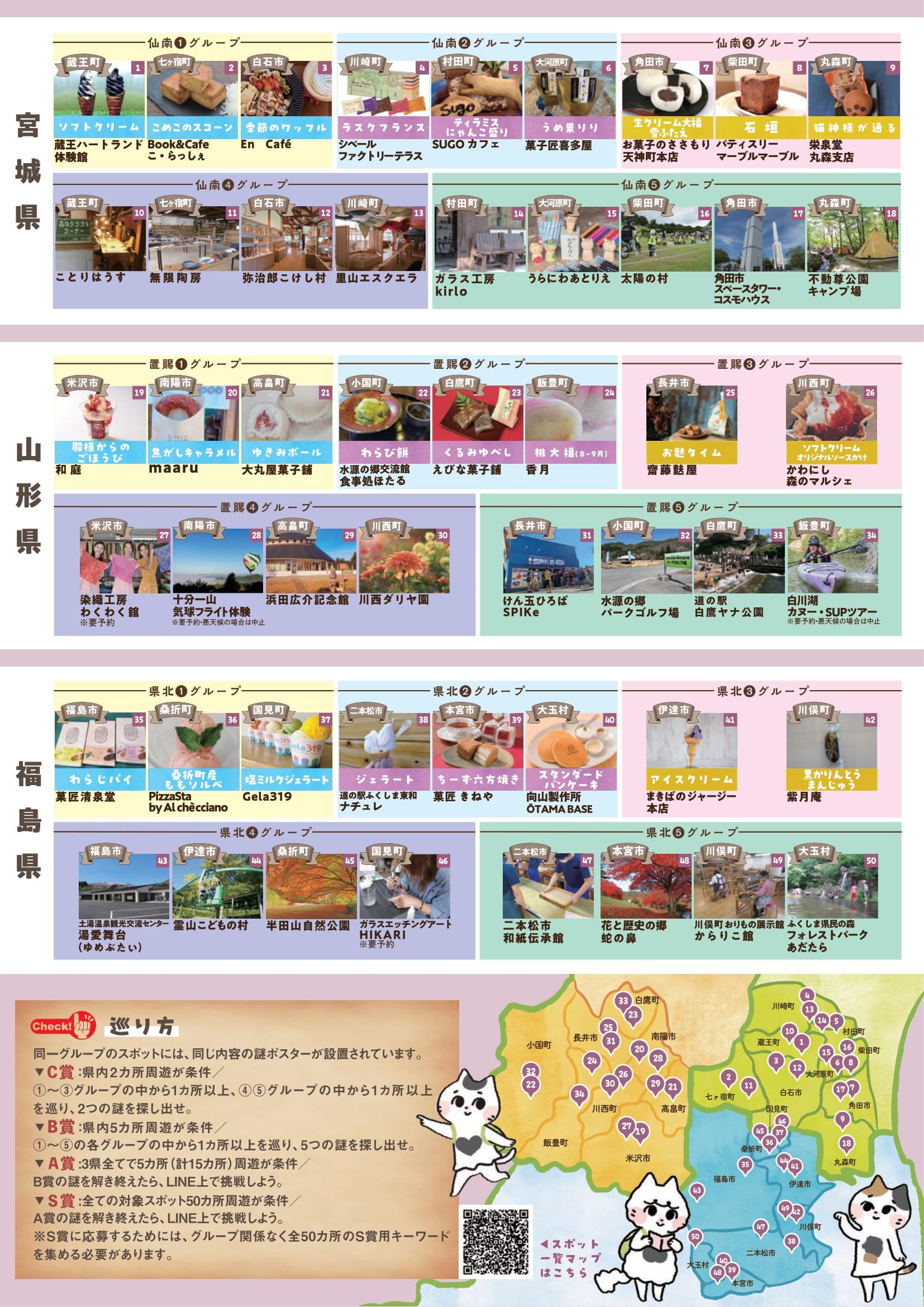なぞときスイーツ旅 ～宮城仙南・山形置賜・福島県北スイーツ＆アクティビティで3県をめぐる～