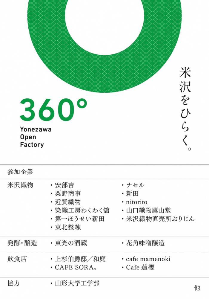 360°よねざわオープンファクトリー　9月15日（金）・16日（土）開催！