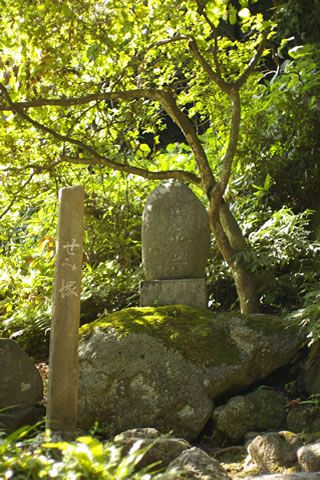 山寺の参道～せみ塚「閑さや岩にしみ入る蝉の声」
