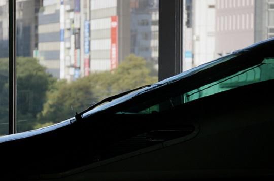 仙台駅新幹線ホームから見える街並み