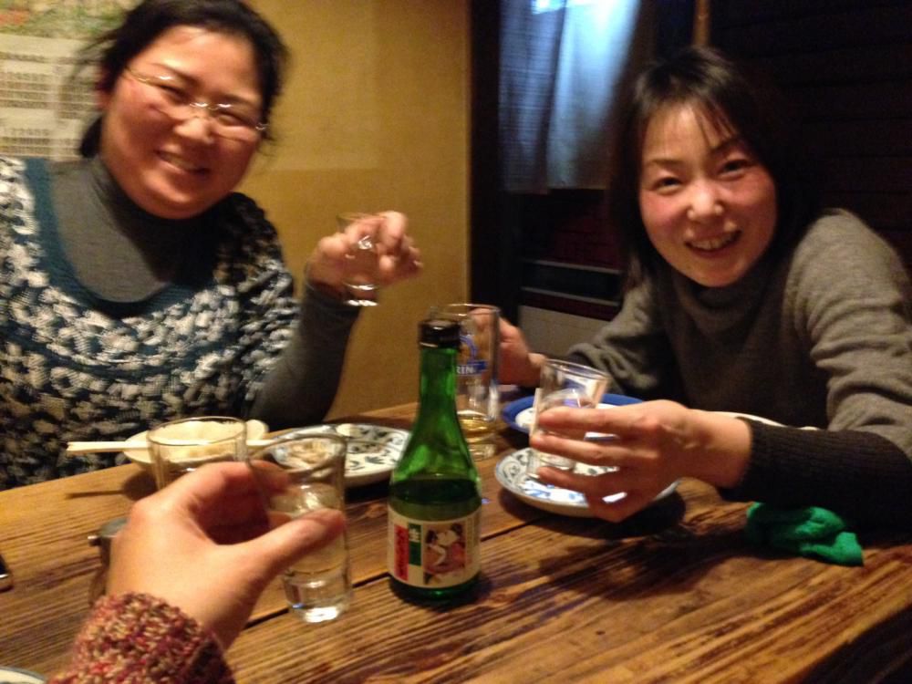 はるばる来てくれた友と乾杯！