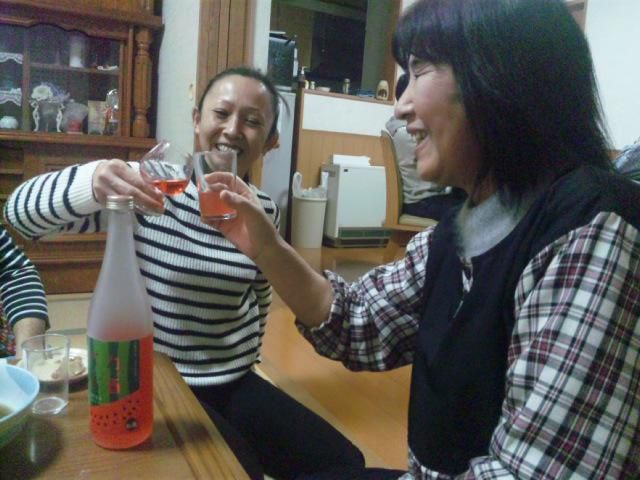 娘と乾杯！