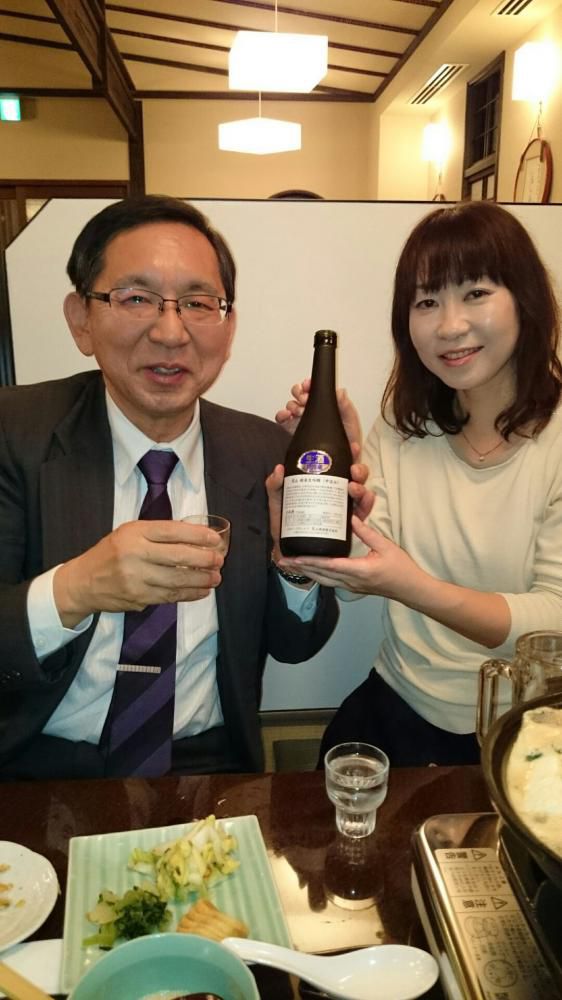 鳥団子鍋と日本酒