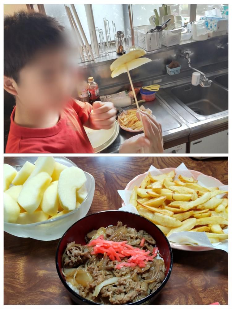 牛丼を作っていただきました！！