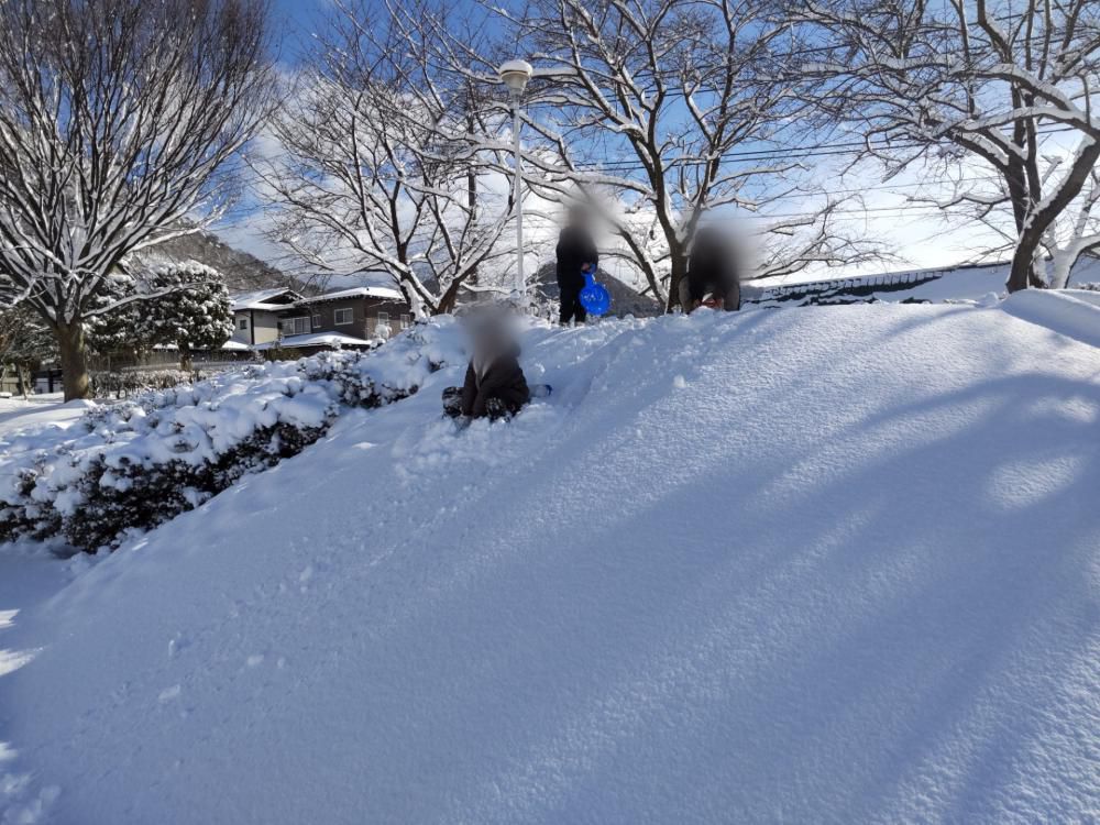 雪遊びしたよ