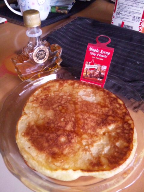 念願のホットケーキ