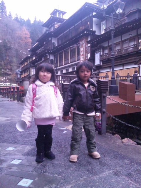 銀山温泉にて